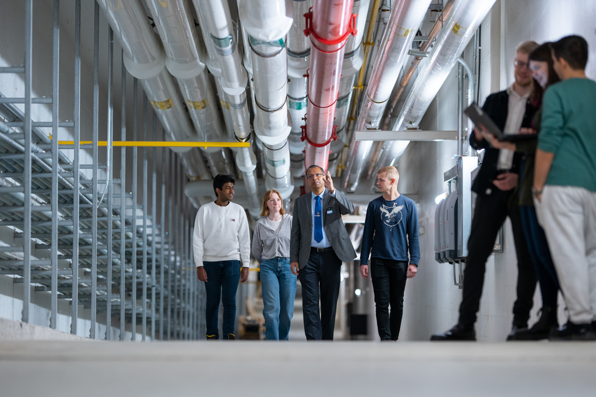 academics image showing laboratory, north campus, science, students, talking, pipes, walking at other