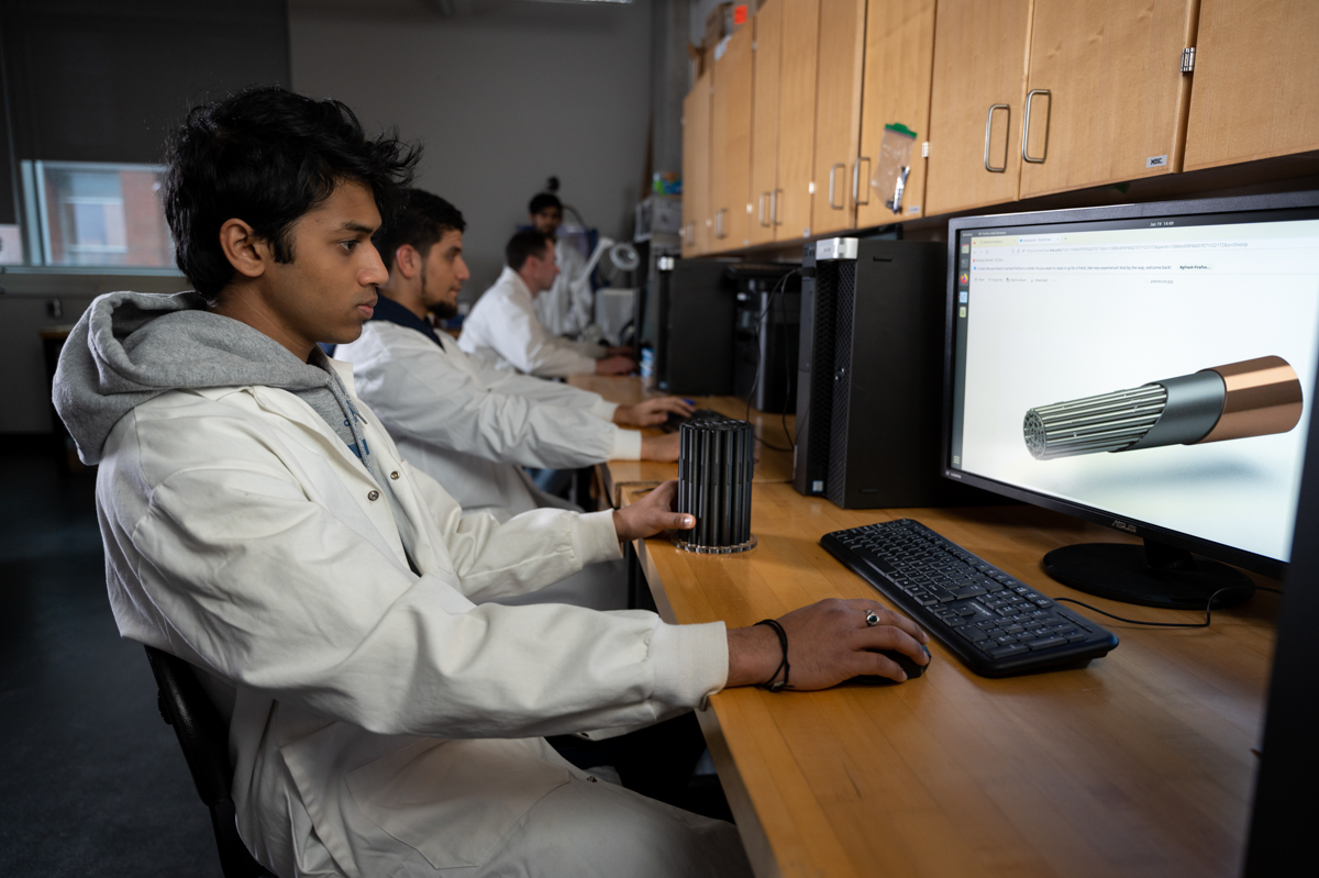 academics image showing laboratory, north campus, science, students, computer, lab coat at energy research centre