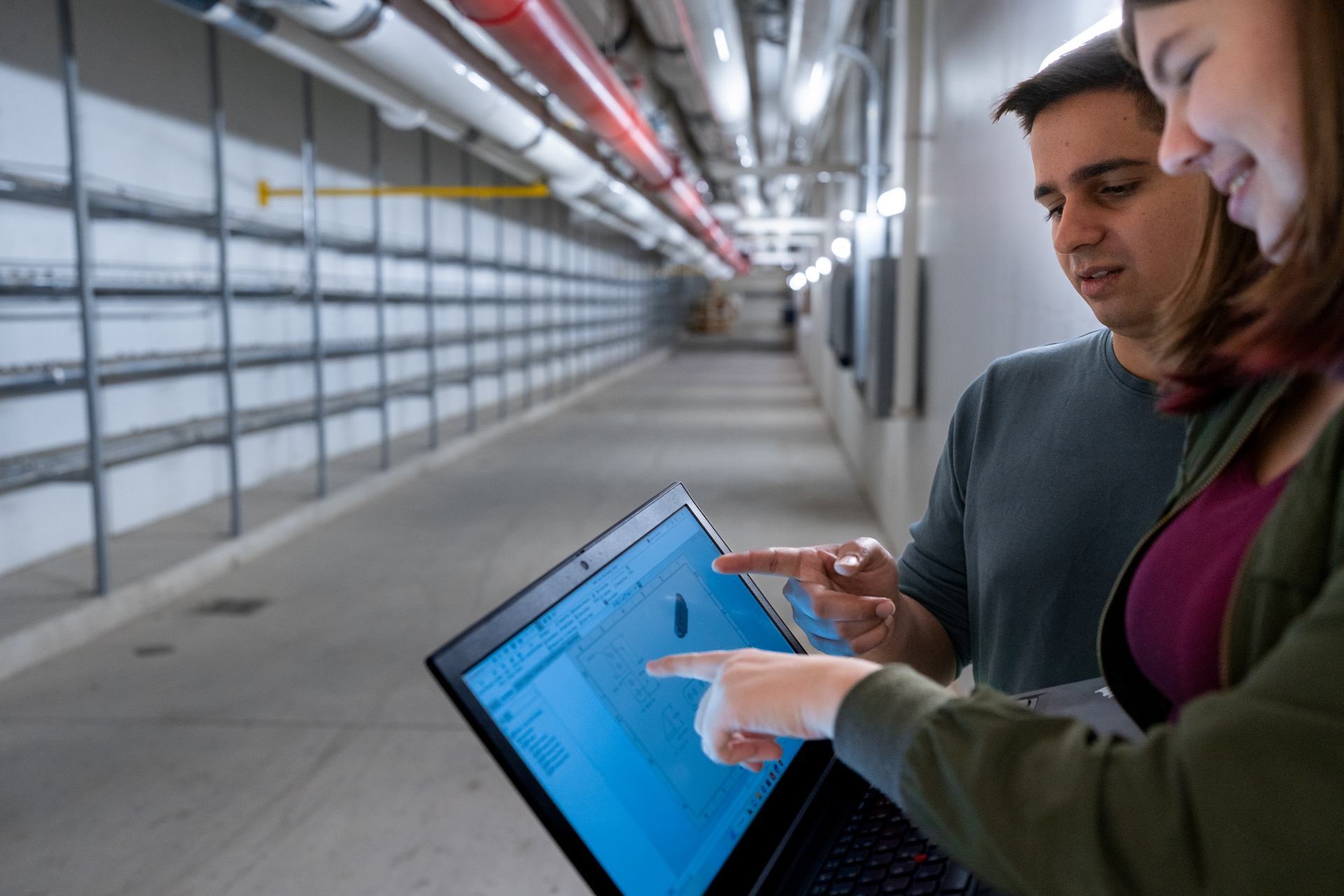 academics image showing laboratory, north campus, science, walking, students, talking, pipes, computer at other