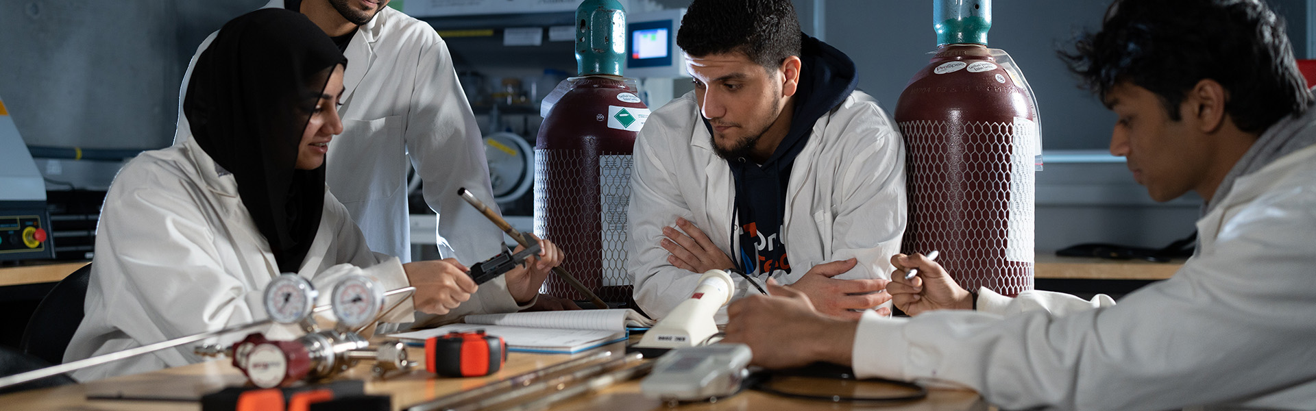  Students in a nuclear engineering lab