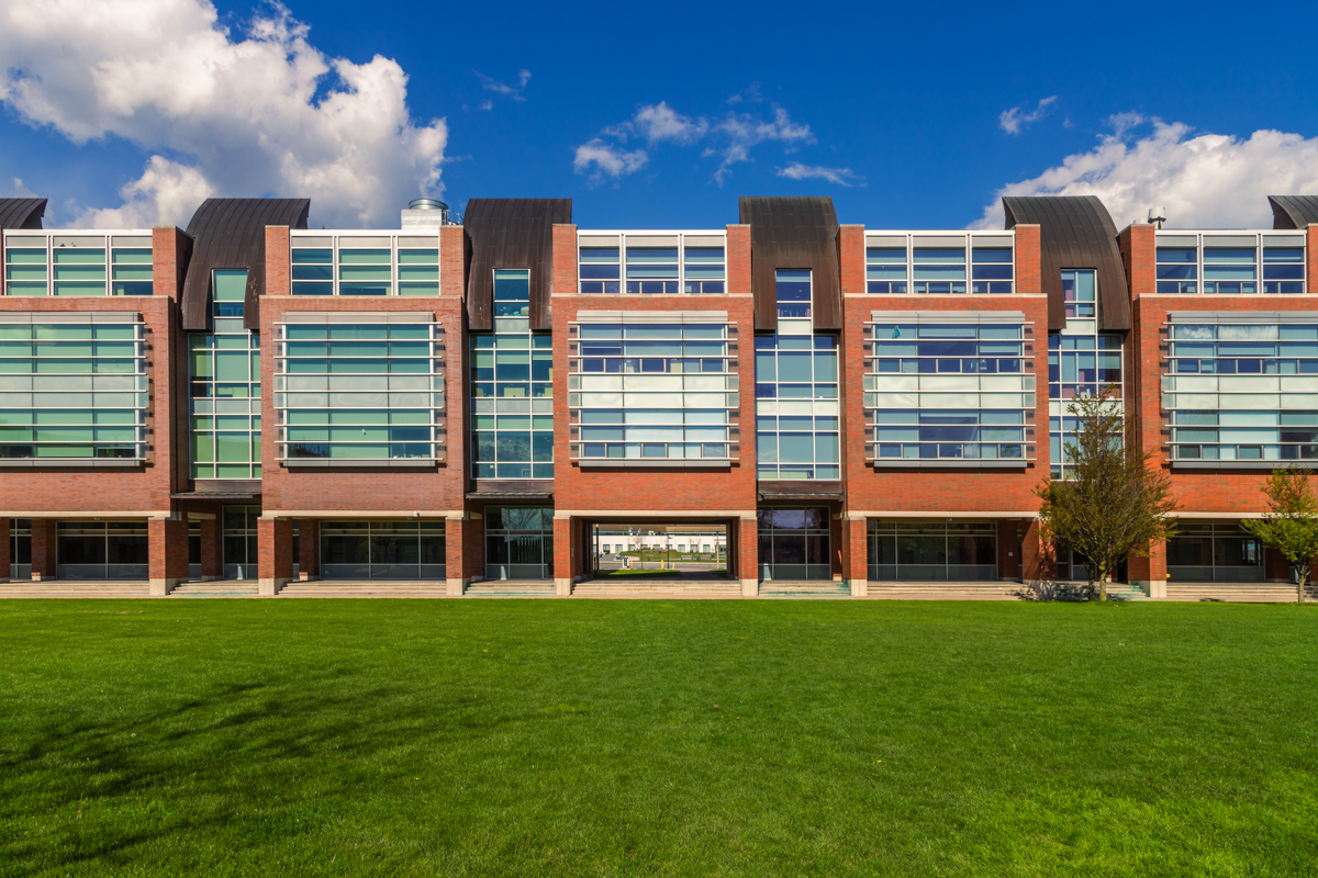 buildings image showing grass, common area, outdoors, tree, polonsky at polonsky commons