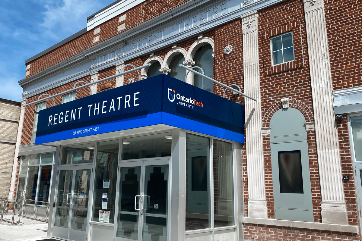 buildings image showing downtown oshawa, building, brick, exterior, theatre, glass at regent theatre
