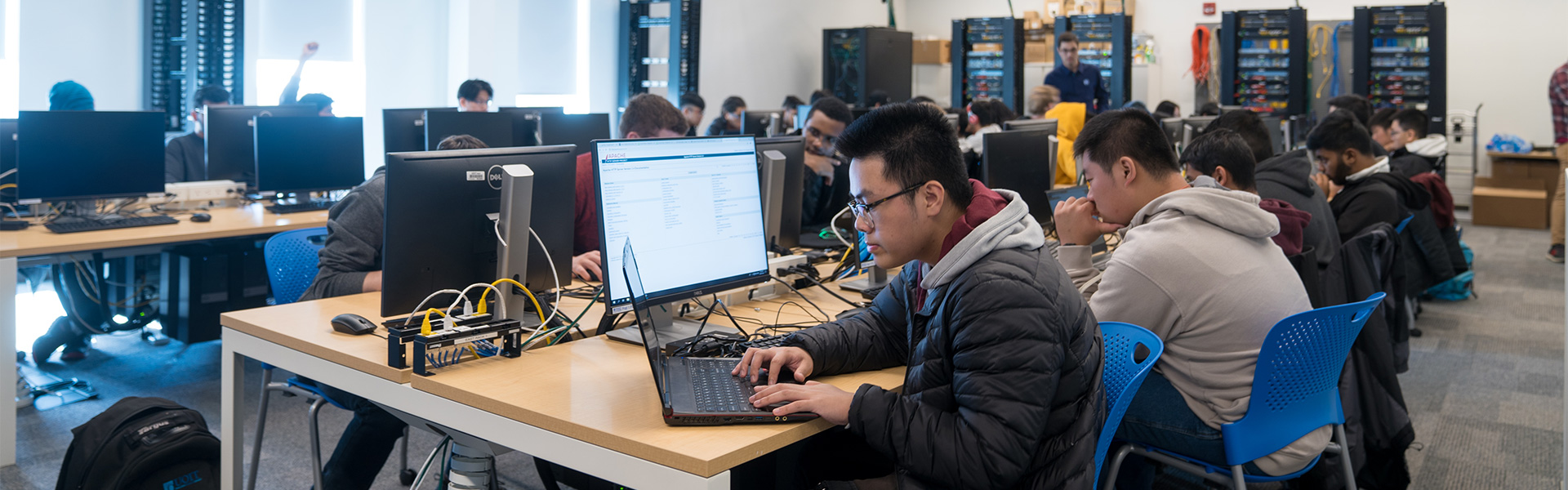 Students in a class lab