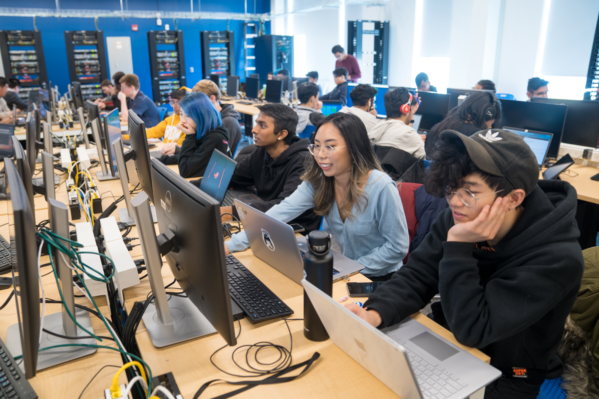 Students in a computer lab