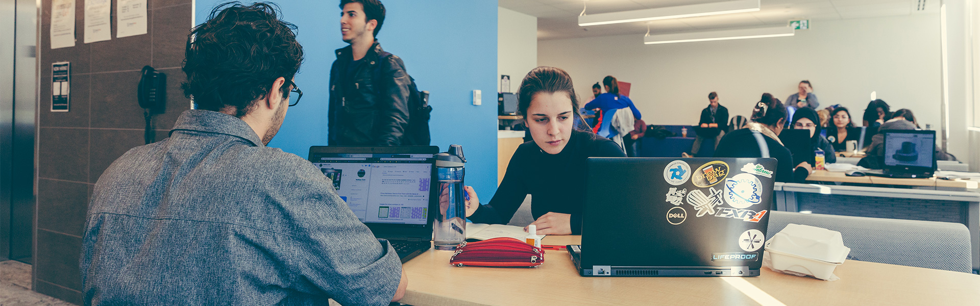 Students in a computer lab