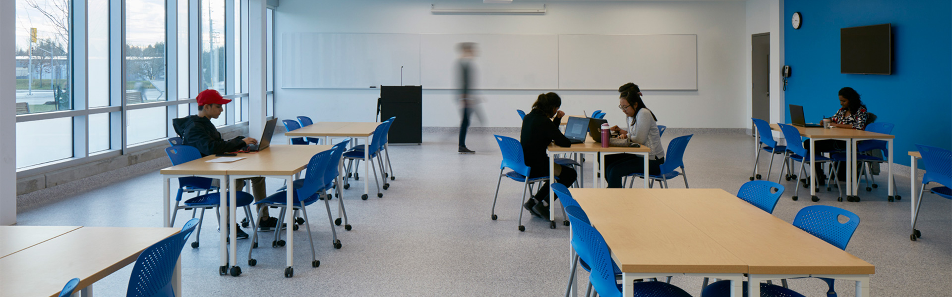 Students studying in the study room