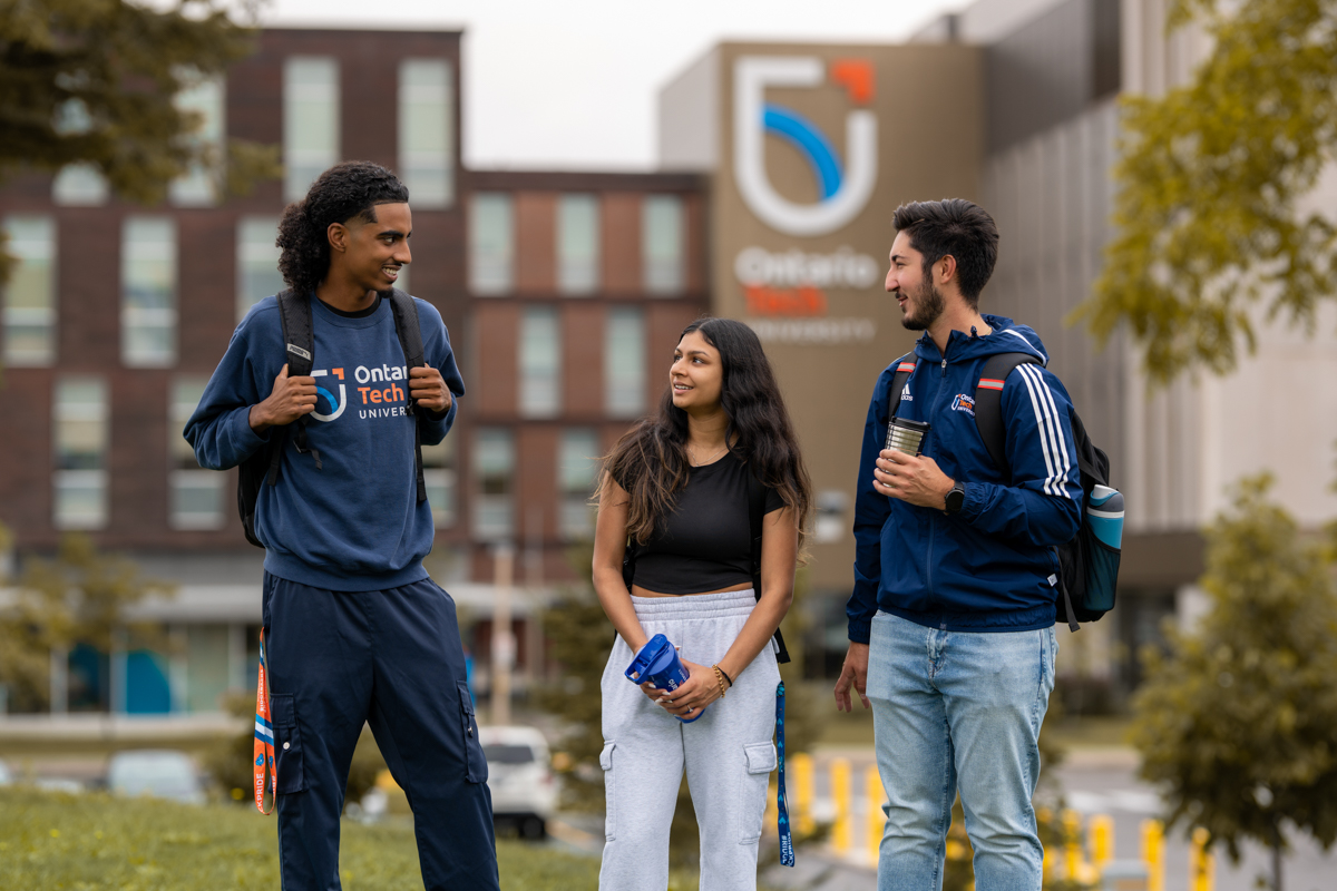students studying on campus