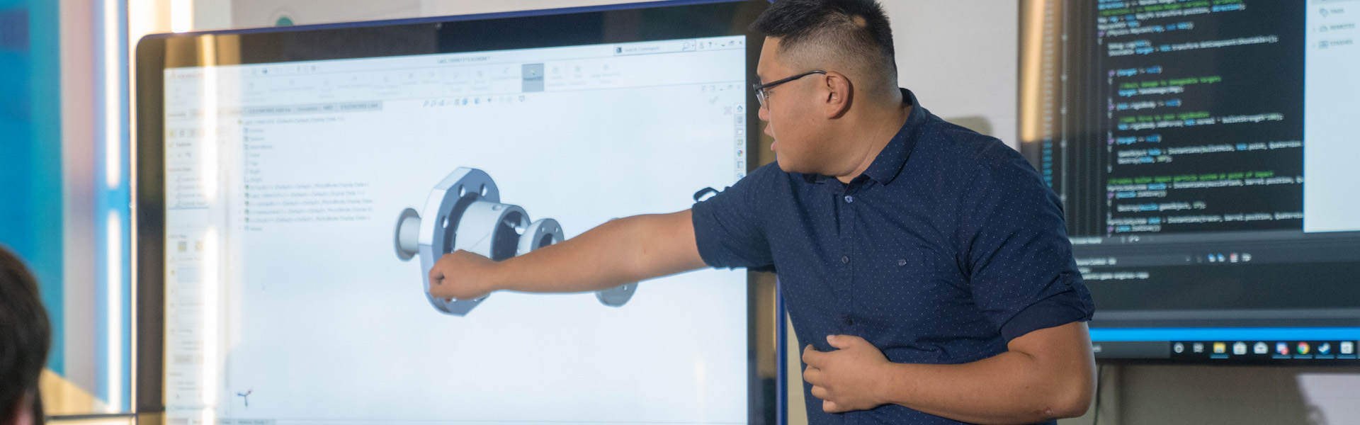 Student presenting their research